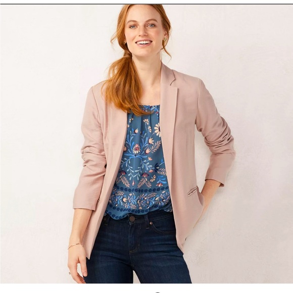 Lauren Conrad LC Relaxed Fit Blazer in Blush, size 14 - Picture 1 of 6